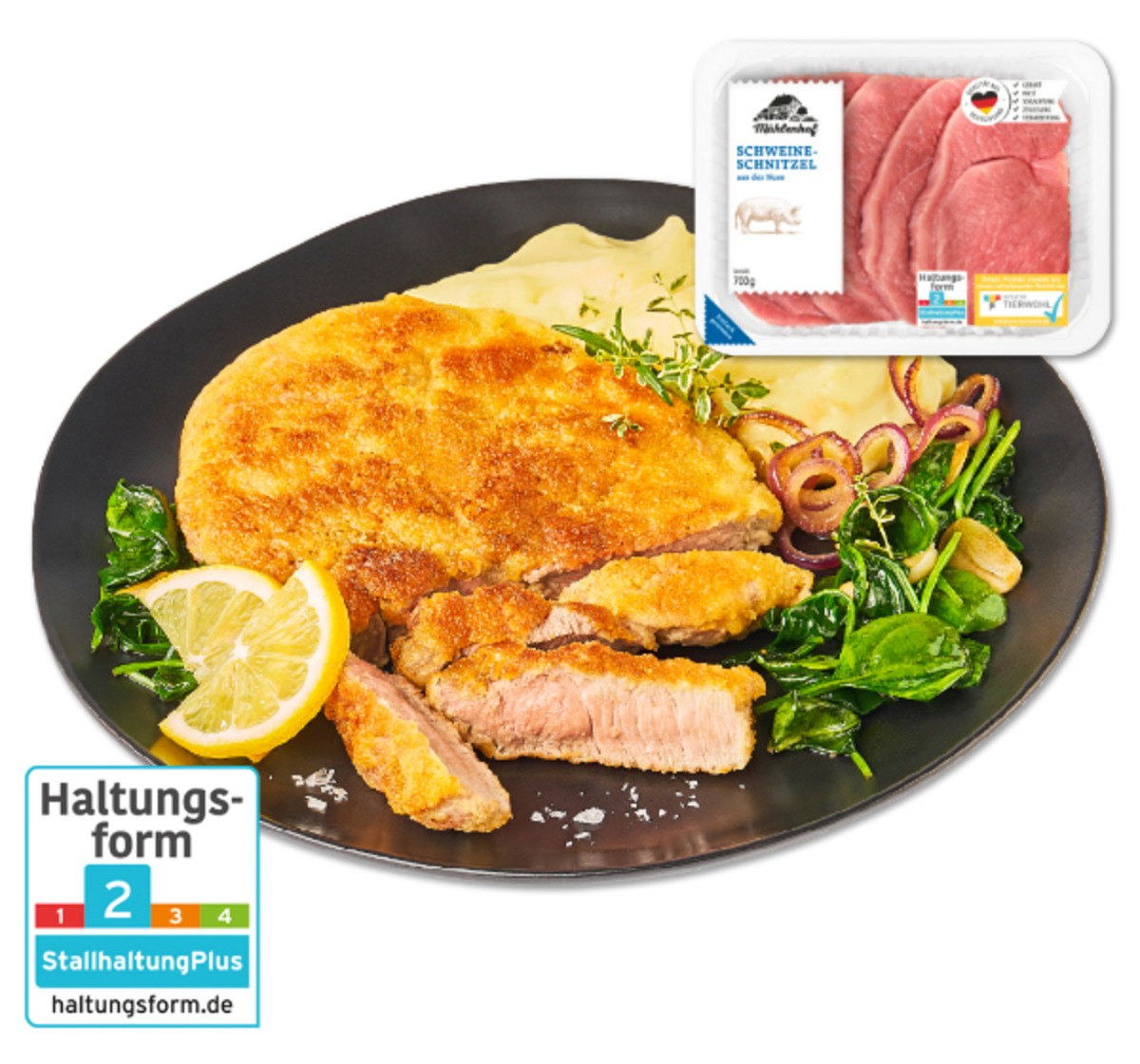 Bild 1 von MÜHLENHOF Frische Schweine-Schinkenschnitzel*