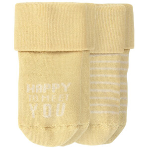 2 Paar Newborn Socken im Set HELLGELB