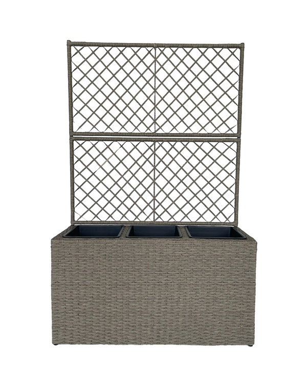 Bild 4 von HC Garten & Freizeit Rattan Hochbeet aus Stahlgeflecht mit drei inneren Plastiktöpfen