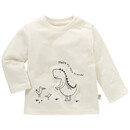 Bild 1 von Newborn Langarmshirt mit Dino-Applikation WEISS