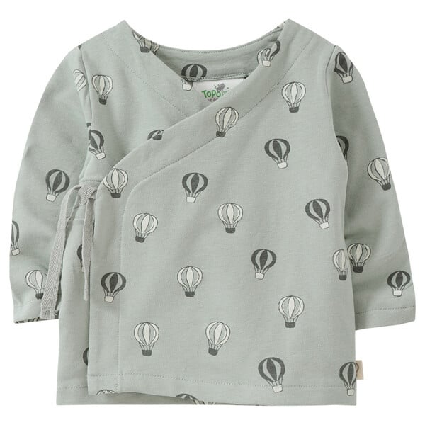 Bild 1 von Newborn Wickeljacke mit Ballon-Print SALBEI