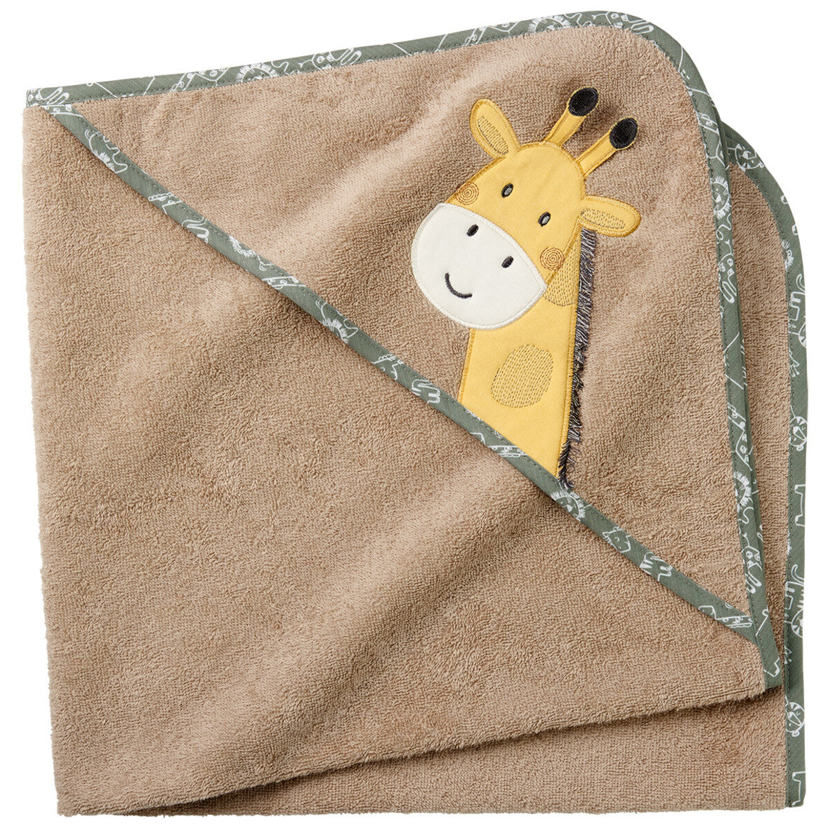 Bild 1 von Kapuzentuch mit Giraffe BRAUN