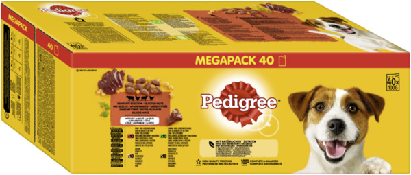 Bild 1 von PEDIGREE Portionsbeutel Megapack Adult in Gelee Multipack 40 x 100g