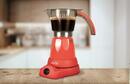 Bild 2 von Jocca elektrische Espresso Kaffeemaschine in rot für bis zu 6 Tassen mit 360° drehbarem Kopf