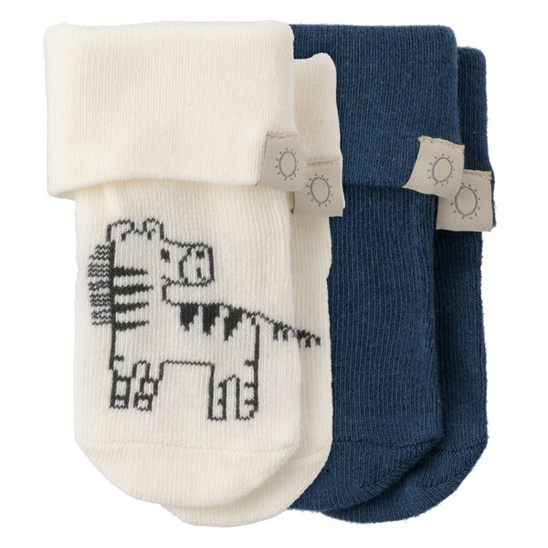 Bild 1 von 2 Paar Newborn Socken im Set WEISS / BLAU