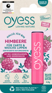 OYESS Hallo! Ich bin Lippenpflege Himbeere mit Bio-Bienenwachs