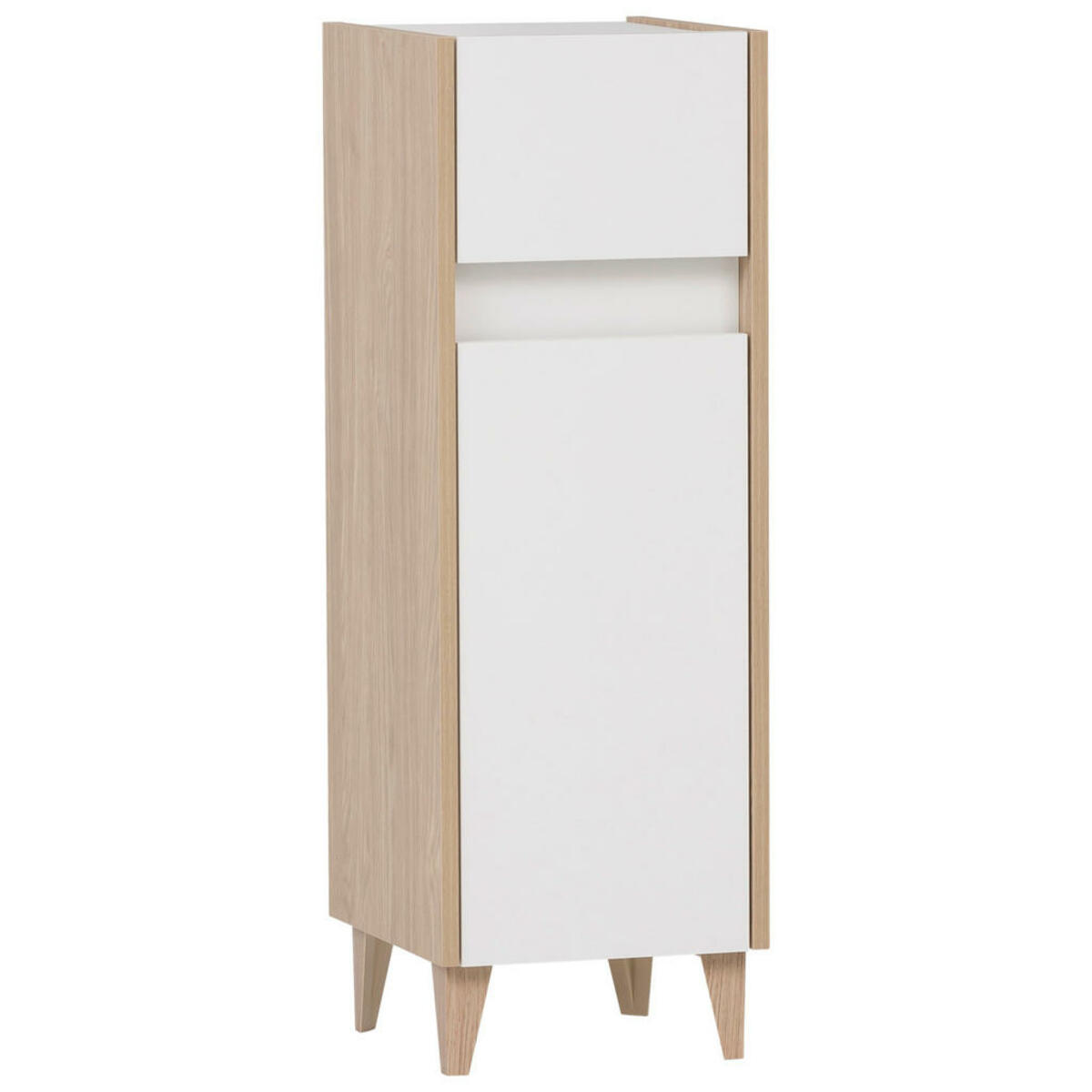 Bild 1 von Midischrank Elba Eiche hell Nachbildung perlweiß Optik B/H/T: ca. 30,2x90,3x33 cm