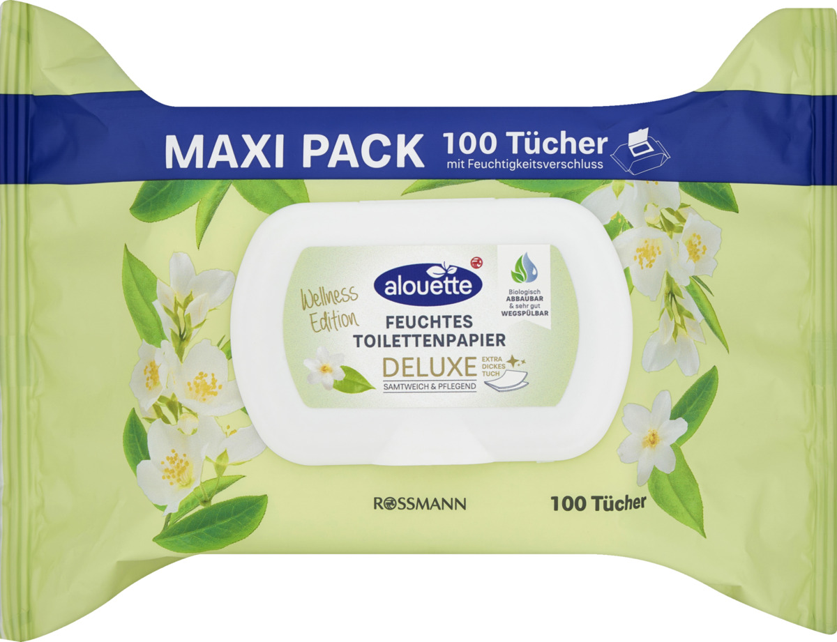 Bild 1 von alouette Deluxe feuchtes Toilettenpapier Maxi-Pack
