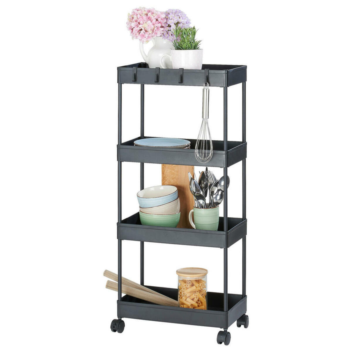 Bild 1 von Allzweckwagen schwarz Metall B/H/L: ca. 22x89,5x40 cm