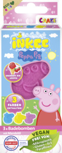CRAZE Badebomben-Packung (3 x 15 g) in Form des Peppa Pig-Gesichts und 3 Farben (Blau, Gelb und Pink). Mit