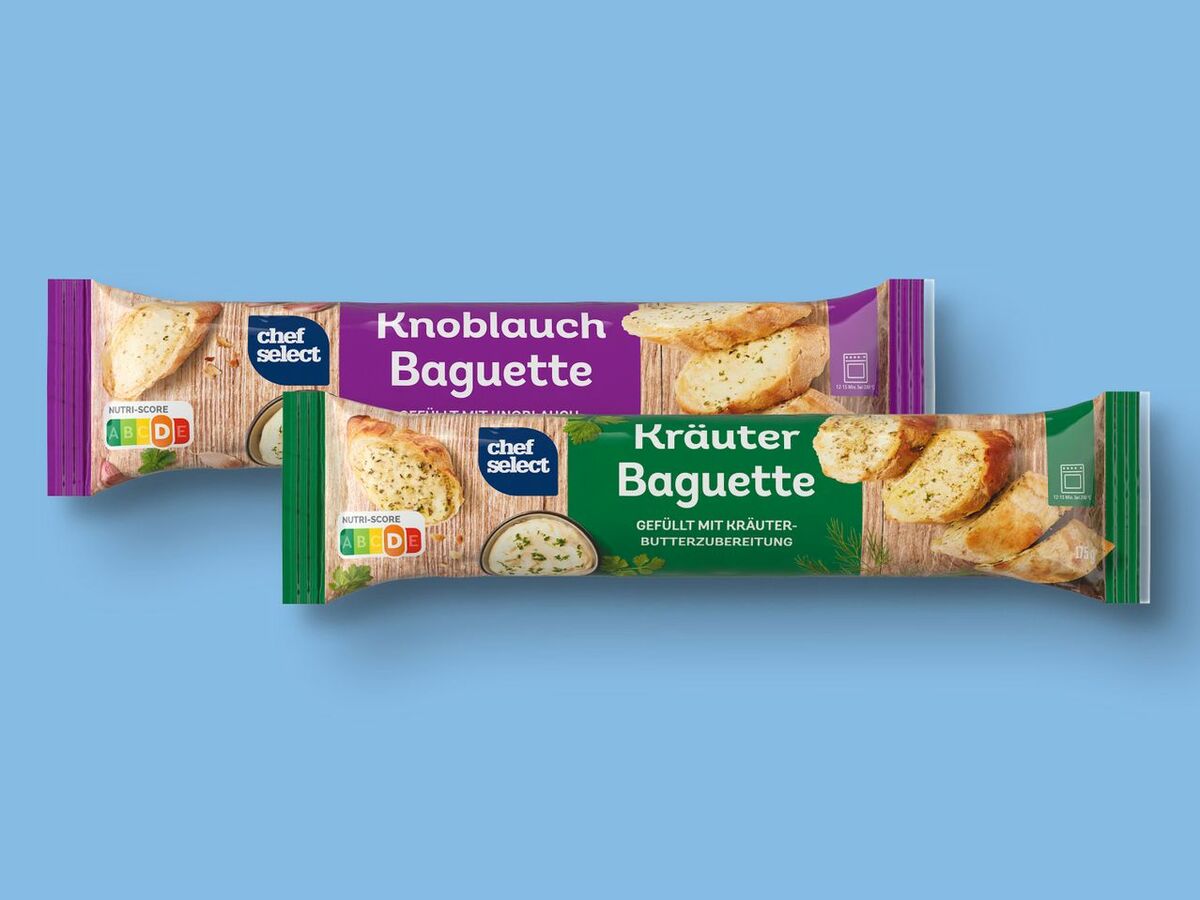 Bild 1 von Chef Select Kräuter-/Knoblauch-Baguette, 
         175 g
