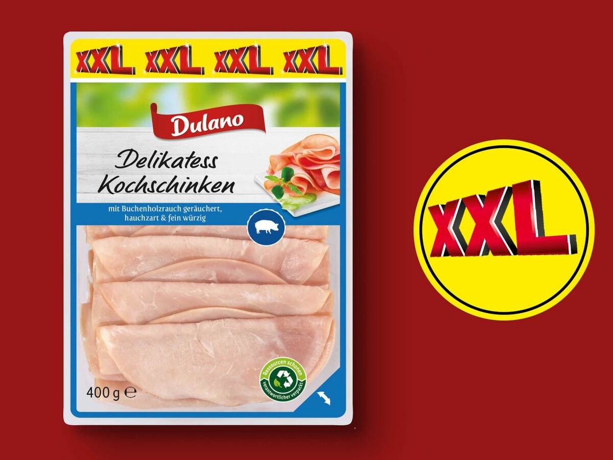 Bild 1 von Dulano Delikatess Kochschinken/Putenbrust XXL, 
         400 g