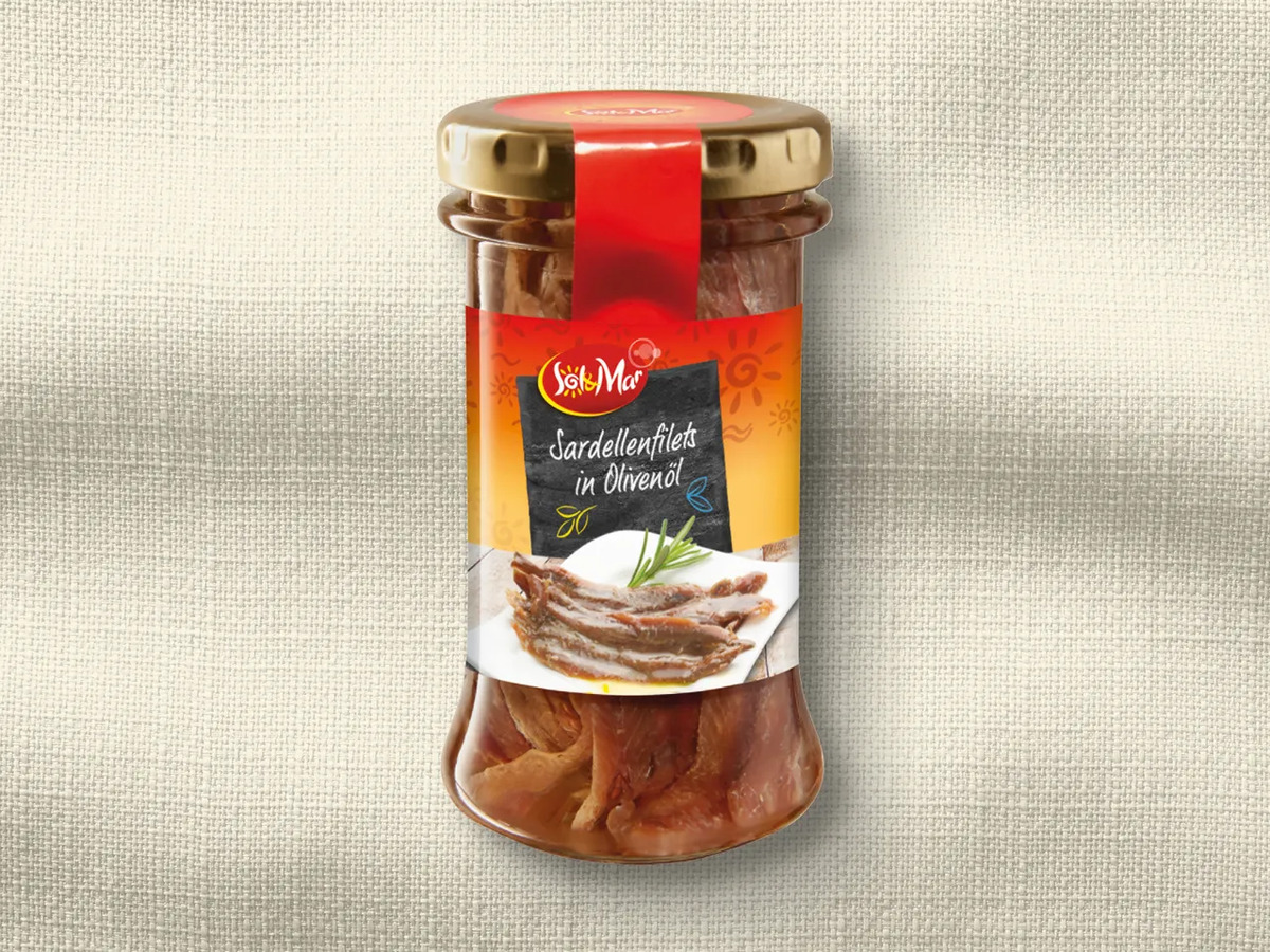 Bild 1 von Sol & Mar Sardellenfilets in Olivenöl, 
         100 g; Abtropfgewicht: 55 g