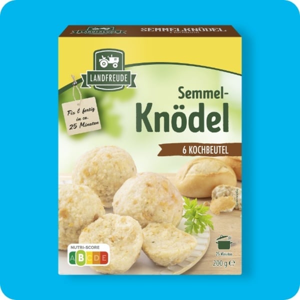 Bild 1 von LANDFREUDE Knödel

, Semmelknödel oder Kartoffelknödel halb & halb