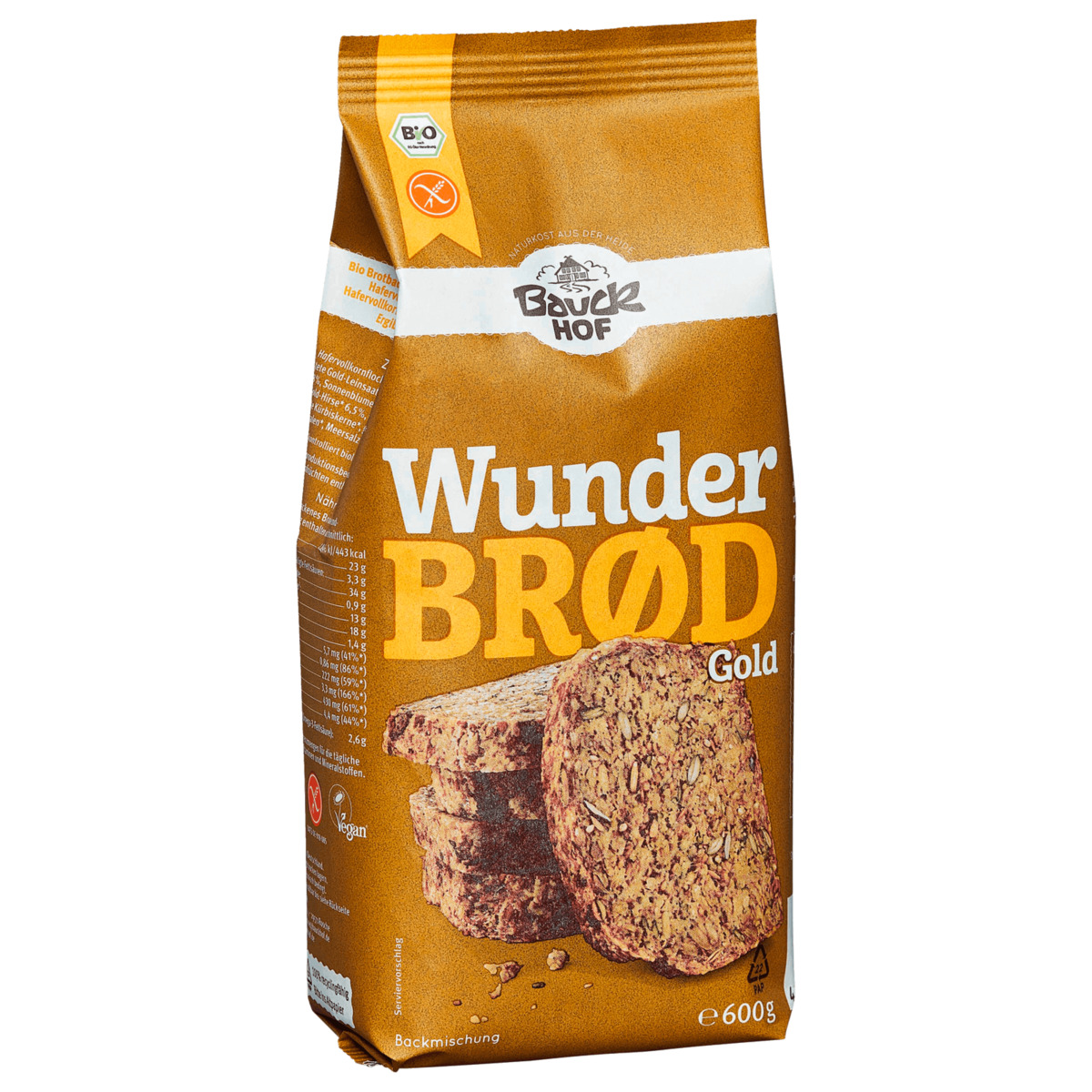 Bild 1 von Bauckhof Bio Wunder Brød Gold glutenfrei 600g