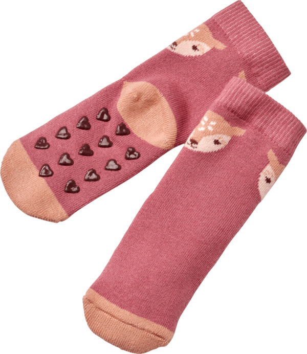 Bild 1 von ALANA ABS Socken mit Reh-Motiv, rosa, Gr.19/22