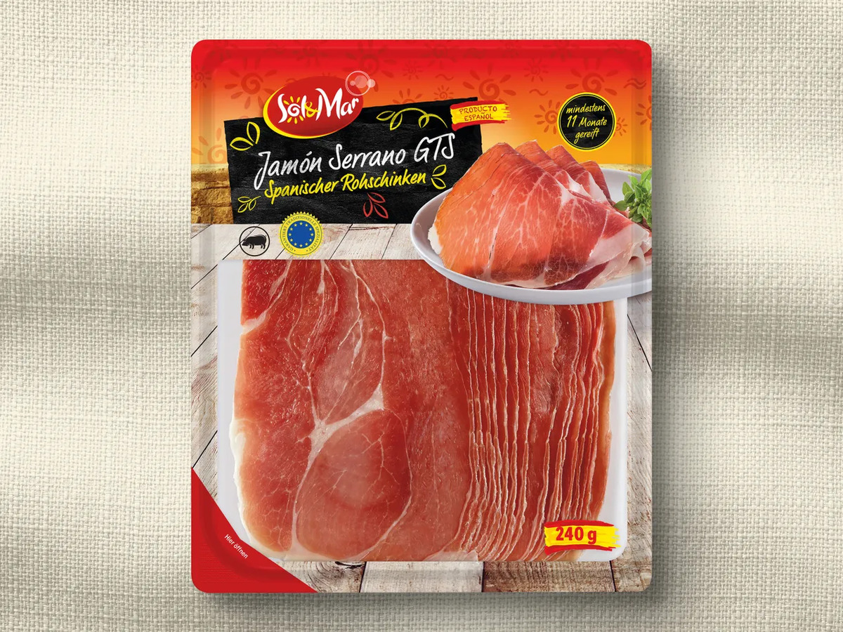 Bild 1 von Sol & Mar Jamón Serrano, 
         240 g