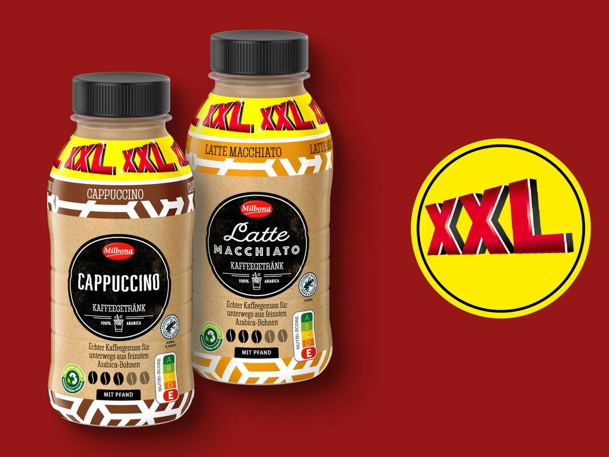 Bild 1 von Milbona Kaffeegetränk XXL, 
         380 ml zzgl. -.25 Pfand