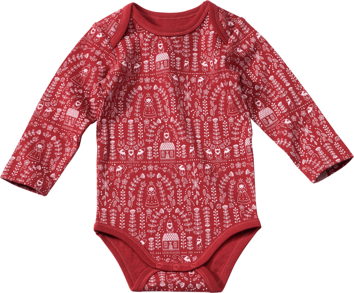 Bild 1 von ALANA Langarmbody mit Schneewittchen-Motiven, rot, Gr. 62/68