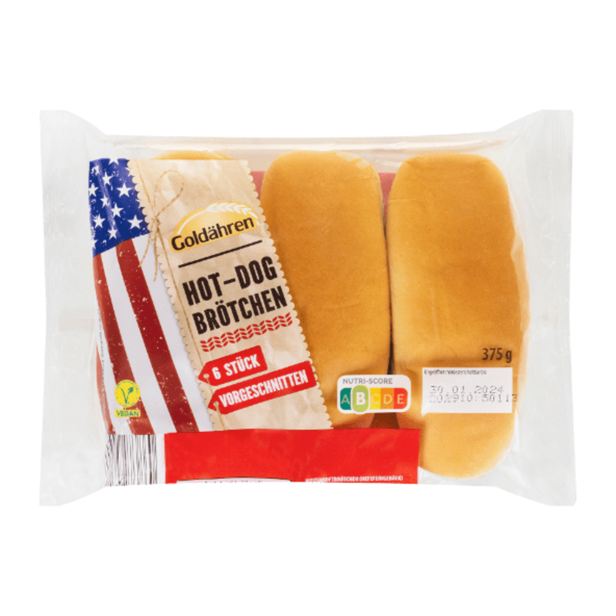 GOLDÄHREN Hot-Dog-Brötchen 375g von ALDI Nord ansehen!