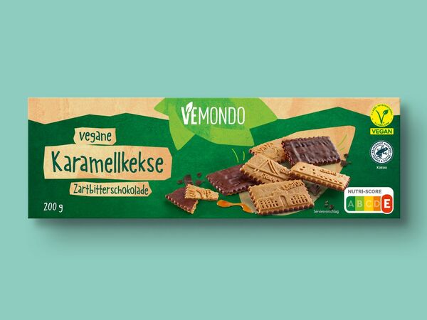 Bild 1 von Vemondo Vegane Karamellkekse Zartbitterschokolade, 
         200 g