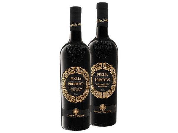 Bild 1 von 2er Weinpaket Duca di Sasseta Primitivo Puglia IGT halbtrocken, Rotwein, 
         1.5-l