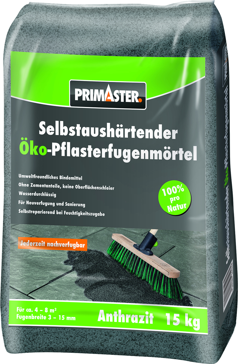 Bild 1 von Primaster Pflasterfugenmörtel Öko selbstaushärtend 15 kg anthrazit