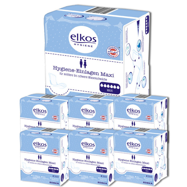 Bild 1 von elkos Hygiene-Einlagen Maxi 6x8ST