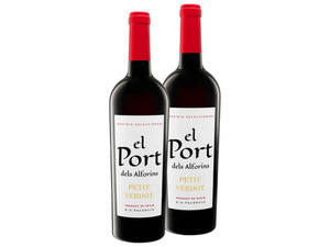 2er Weinpaket El Port dels Alforins Petit Verdot Valencia DO trocken vegan, Rotwein, 
         1.5-l