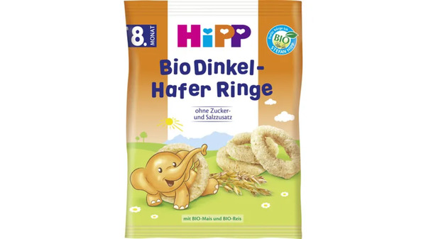 Bild 1 von HiPP Knabberprodukt 30g: Bio Dinkel-Hafer Ringe