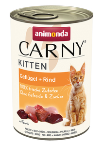 Carny Kitten Katzenfutter Geflügel & Rind 400 g