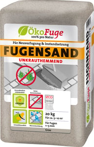 ÖkoFuge Fugensand Unkrauthemmend grau 20 kg