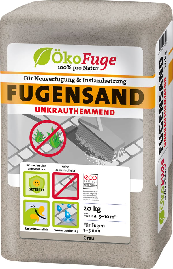 Bild 1 von ÖkoFuge Fugensand Unkrauthemmend grau 20 kg