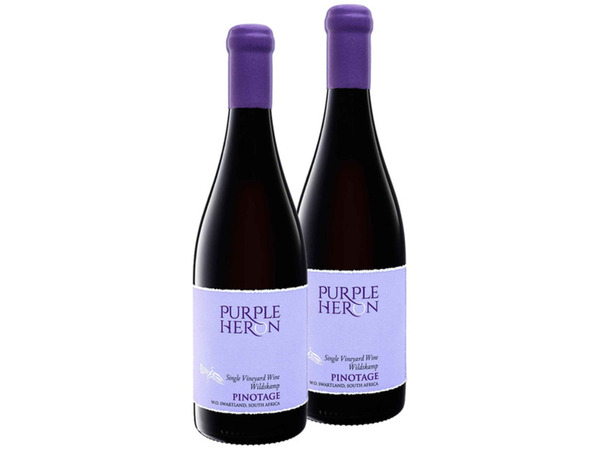 Bild 1 von 2er Weinpaket Purple Heron Südafrika Pinotage trocken, Rotwein, 
         1.5-l