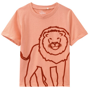 Jungen T-Shirt mit Löwen-Motiv ORANGE