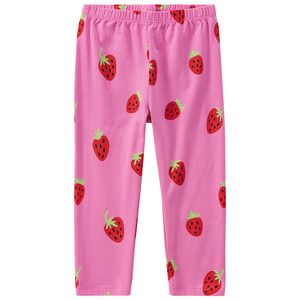 Mädchen Capri-Leggings mit Erdbeeren PINK