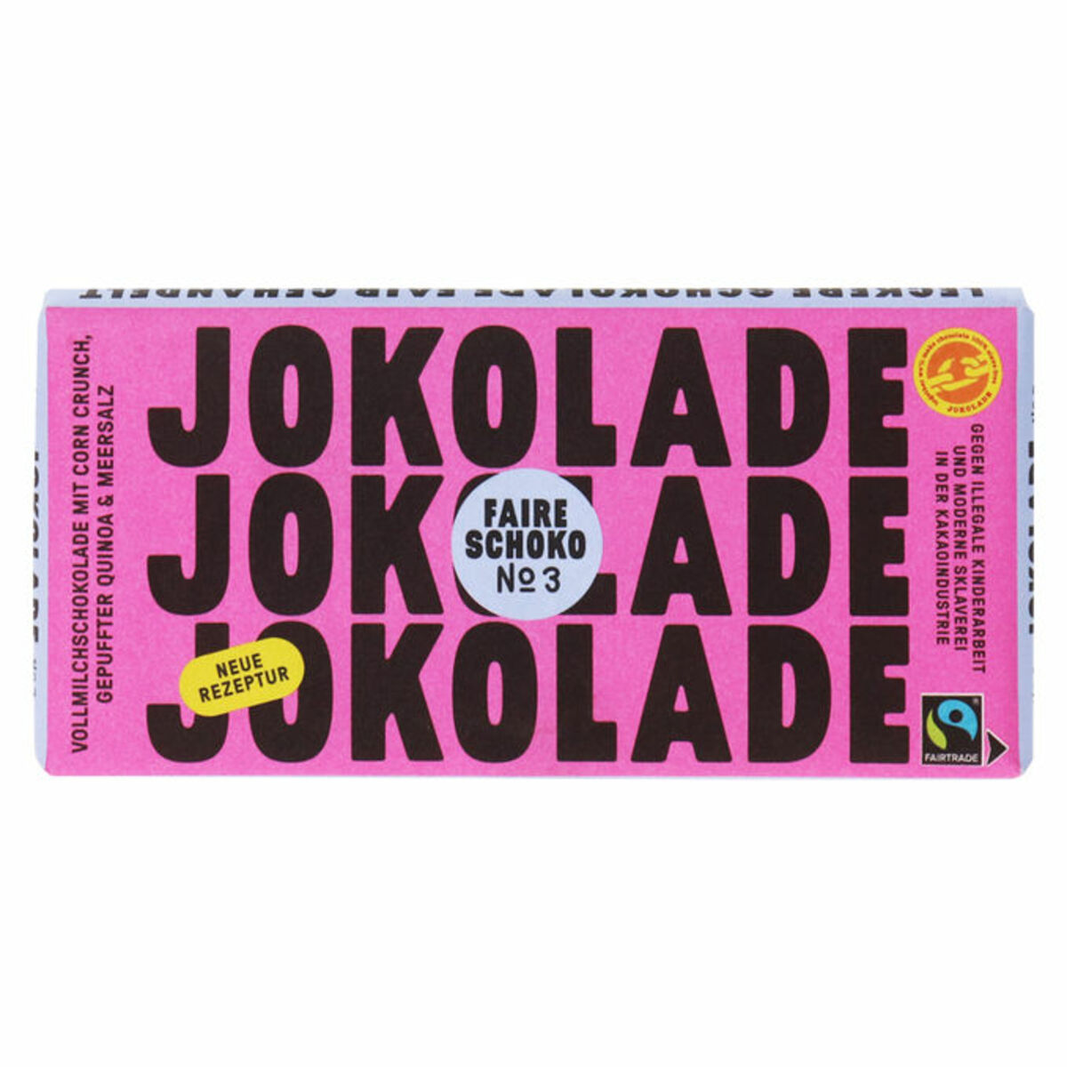 Bild 1 von JOKOLADE Vollmilchschokolade mit Corn Crunch, gepuffter Quinoa & Meersalz