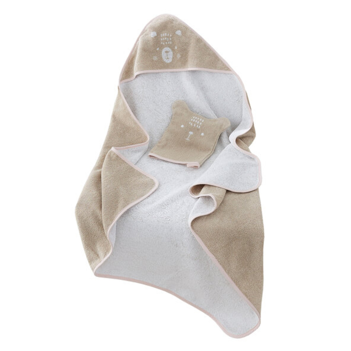 Bild 1 von Kapuzenhandtuch inkl. Waschhandschuh Bär