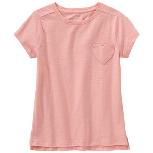 Mädchen T-Shirt mit Herztasche ROSA