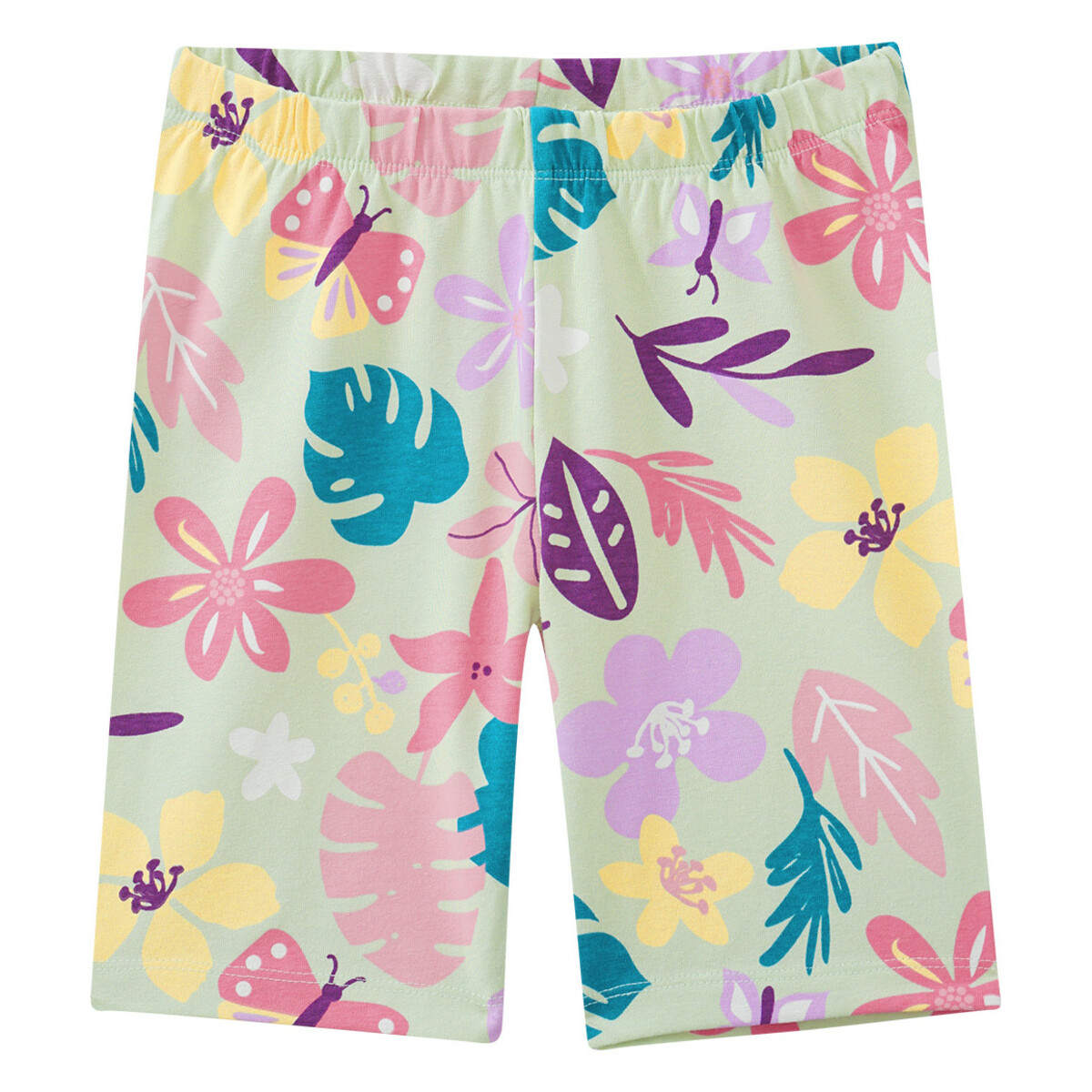 Bild 1 von Mädchen Radler mit tropischem Allover-Print HELLGRÜN / BUNT