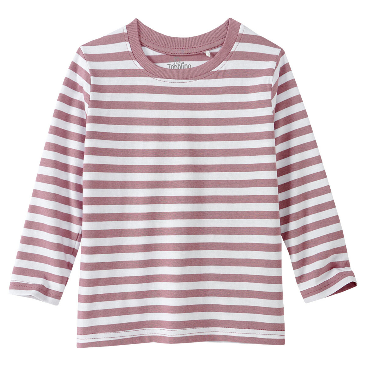 Bild 1 von Kinder Langarmshirt im Ringel-Look MAUVE / WEISS