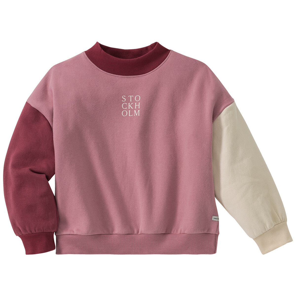 Bild 1 von Mädchen Sweatshirt mit Farbteilern HELLLILA / BEERE / CREMEWEISS