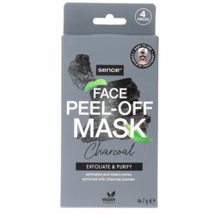 Sence 2 x Peel-Off-Gesichtsmaske Aktivkohle, 4er Pack