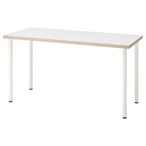 LAGKAPTEN / ADILS  Schreibtisch, weiß anthrazit/weiß 140x60 cm
