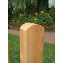 Bild 2 von Vierkant-Zaunpfahl mit Rundkopf 9 cm x 9 cm x 190 cm Naturfarben lasiert FSC®