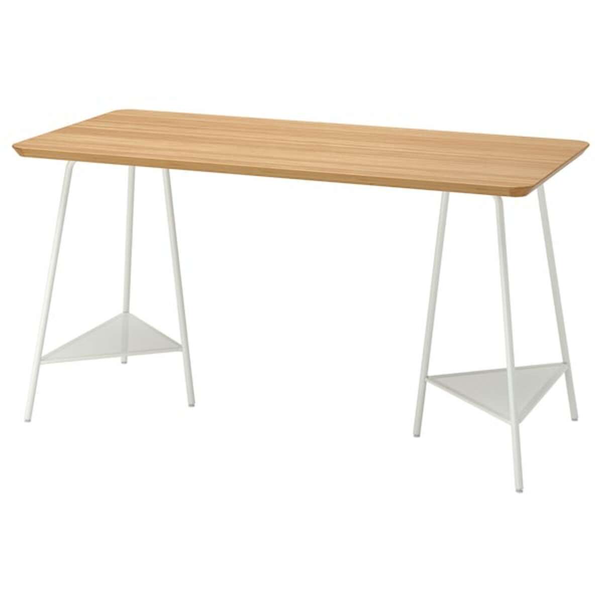 Bild 1 von ANFALLARE / TILLSLAG  Schreibtisch, Bambus/weiß 140x65 cm