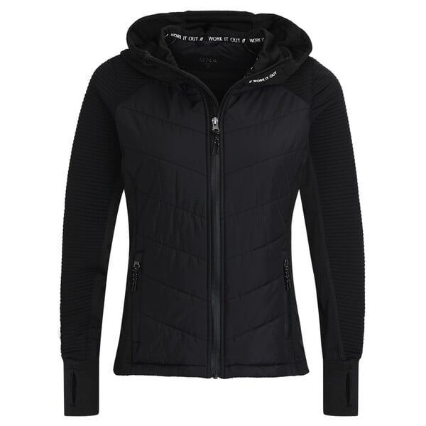 Bild 1 von Damen Sport-Jacke mit Kapuze SCHWARZ