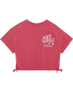 T-Shirt Oversize, Y.F.K., elastischer Saum, pink