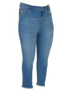 Knöchellange Jeans, Janina curved, Slim-fit, jeansblau hell