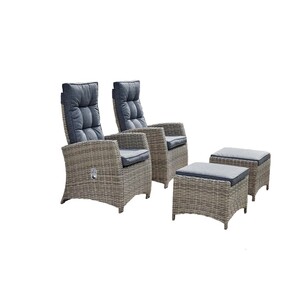 Westside Lounge-Set Bergamo 4-teilig aus Polyrattan Beige